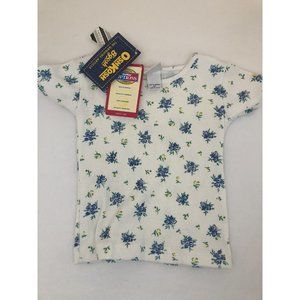 Oshkosh 90s Floral Shirt Ribbed 3T New Made in USA NWT